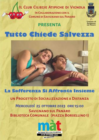 Locandina Evento 25/ottobre/2023: Tutto chiede salvezza