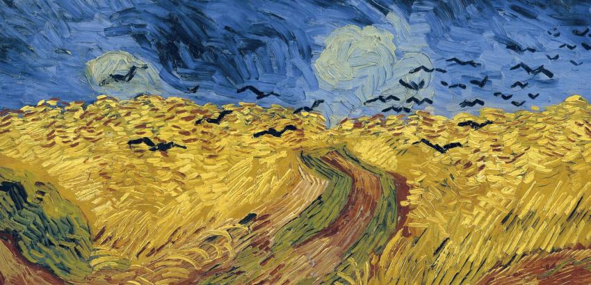 Campo di grano con corvi